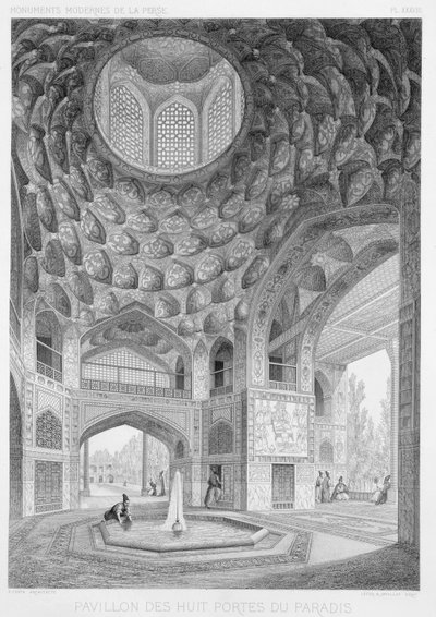 Pavillon des Huit Paradis, à Ispahan, de 
